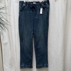 Lane Bryant Dark Blue Signature Fit Relaxed Straight Jeans
